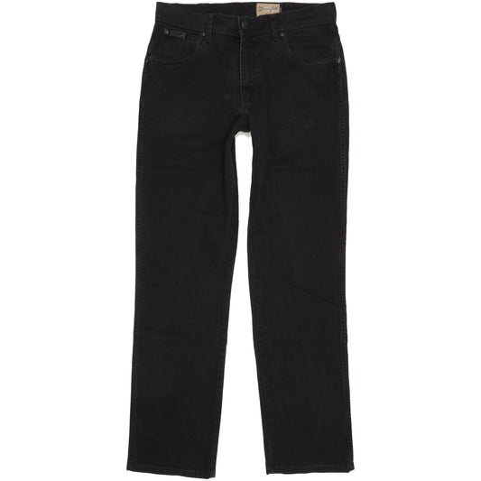 Wrangler Texas Men Black Straight Regular Stretch Jeans W33 L32