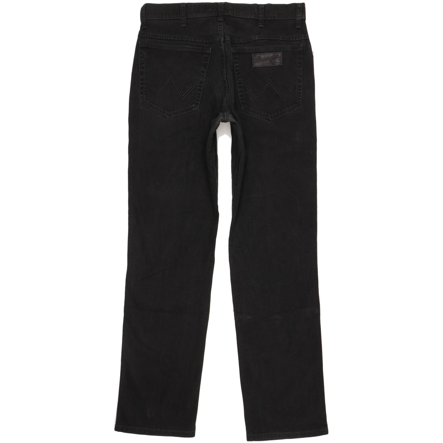 Wrangler Texas Men Black Straight Regular Stretch Jeans W33 L32