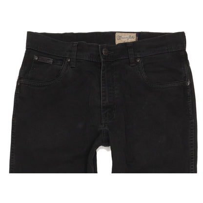 Wrangler Texas Men Black Straight Regular Stretch Jeans W33 L32