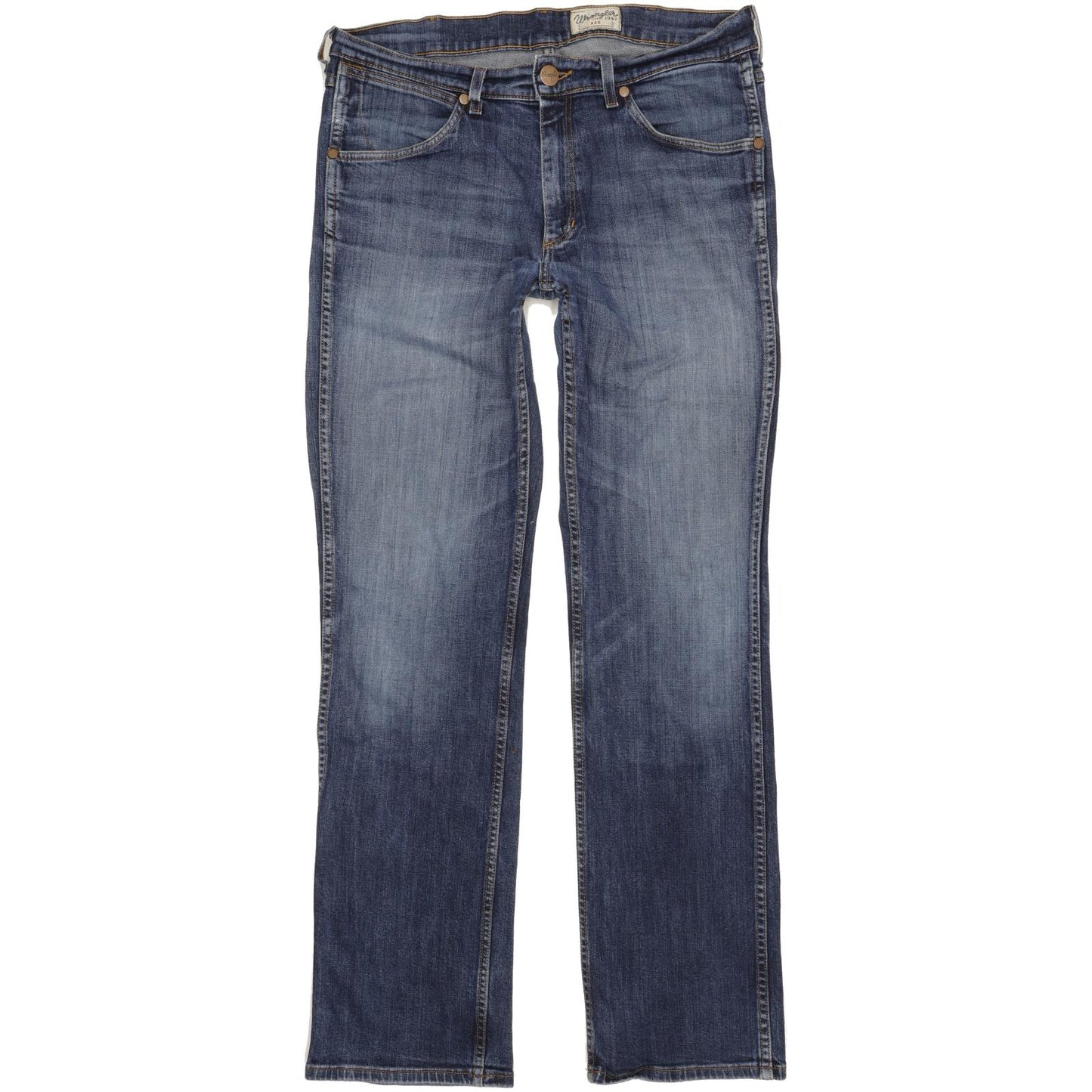 Wrangler Ace Men Blue Straight Regular Stretch Jeans W34 L33