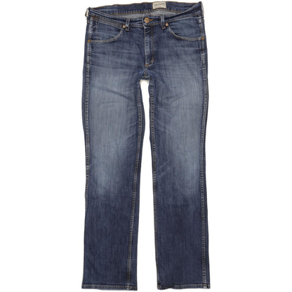 Wrangler Ace Men Blue Straight Regular Stretch Jeans W34 L33