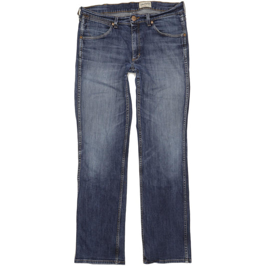 Wrangler Ace Men Blue Straight Regular Stretch Jeans W34 L33