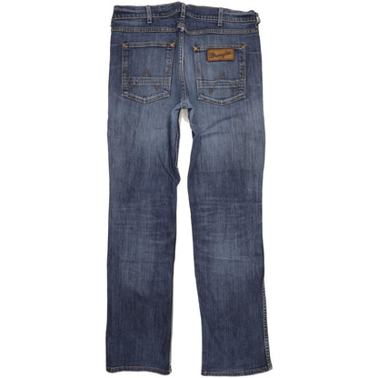 Wrangler Ace Men Blue Straight Regular Stretch Jeans W34 L33