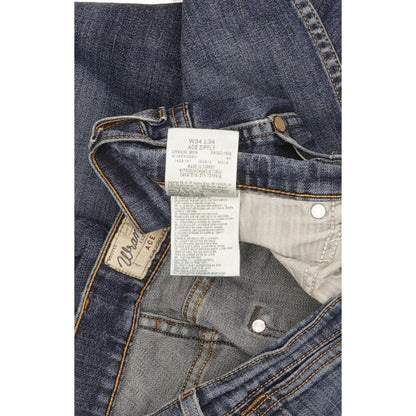 Wrangler Ace Men Blue Straight Regular Stretch Jeans W34 L33