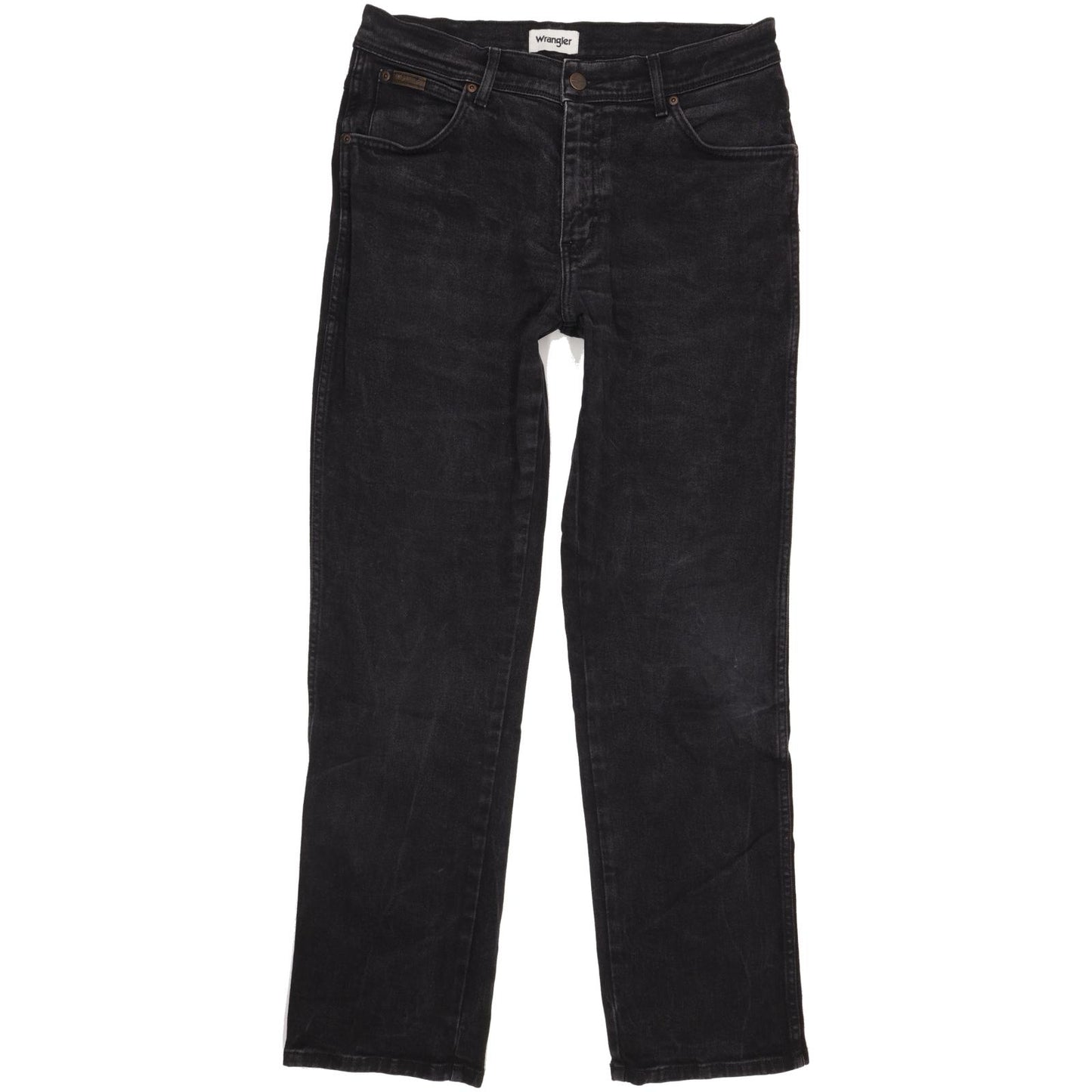 Wrangler Texas Men Black Straight Regular Stretch Jeans W34 L32