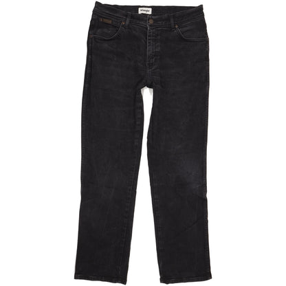 Wrangler Texas Men Black Straight Regular Stretch Jeans W34 L32