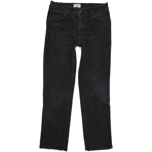 Wrangler Texas Men Black Straight Regular Stretch Jeans W34 L32