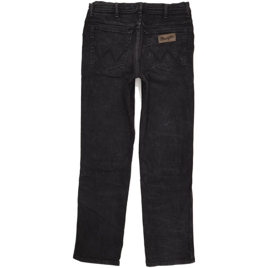 Wrangler Texas Men Black Straight Regular Stretch Jeans W34 L32