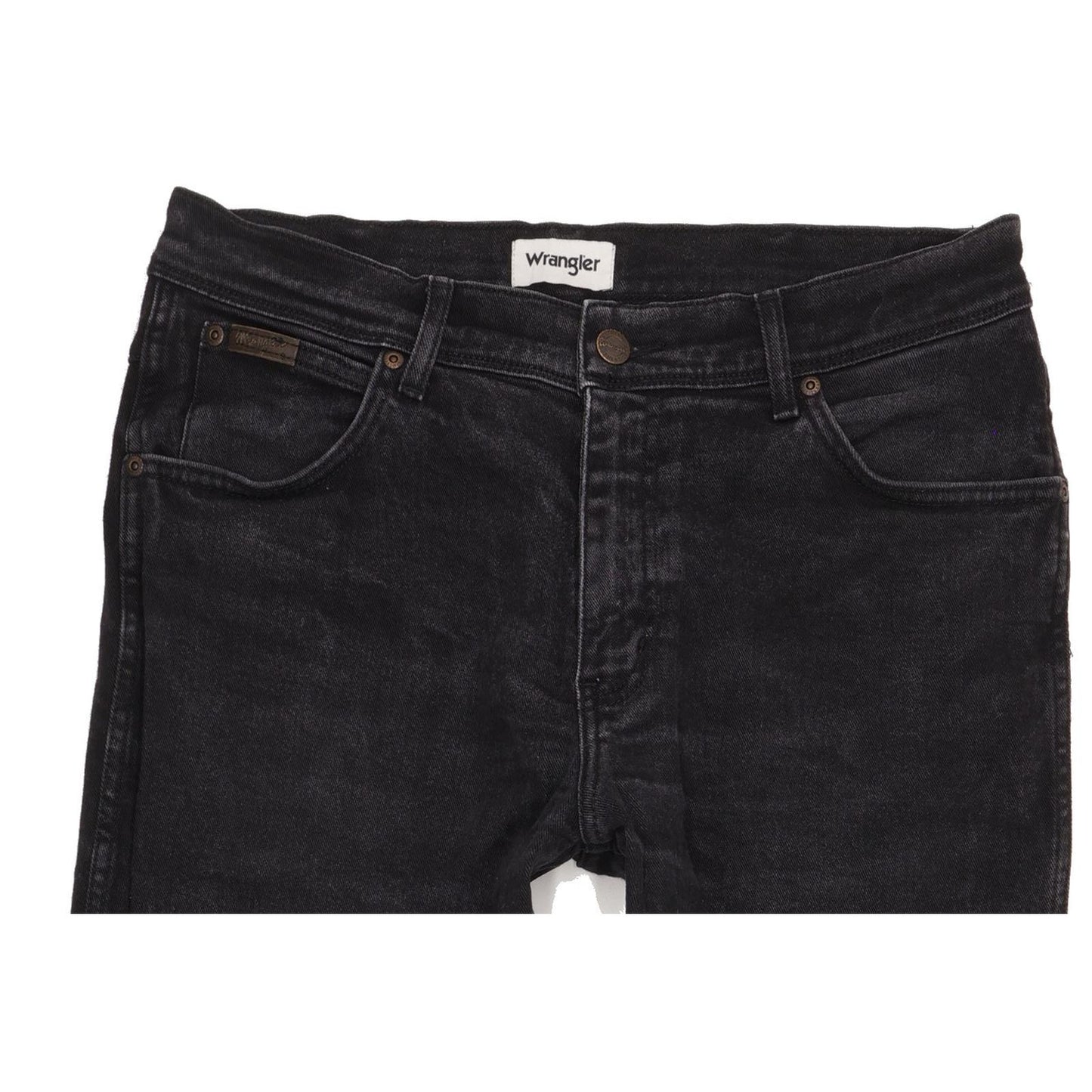 Wrangler Texas Men Black Straight Regular Stretch Jeans W34 L32