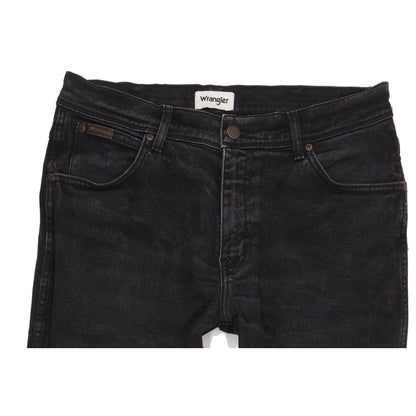 Wrangler Texas Men Black Straight Regular Stretch Jeans W34 L32