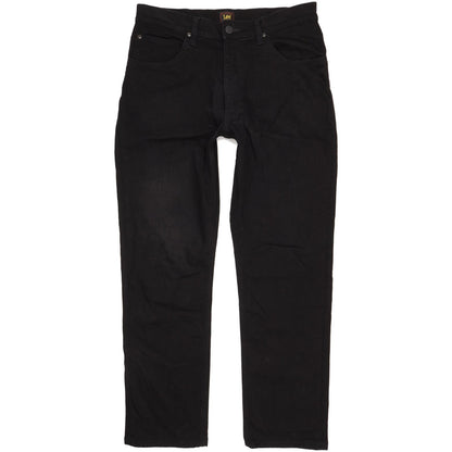 Lee Brooklyn Men Black Straight Regular Stretch Jeans W34 L30