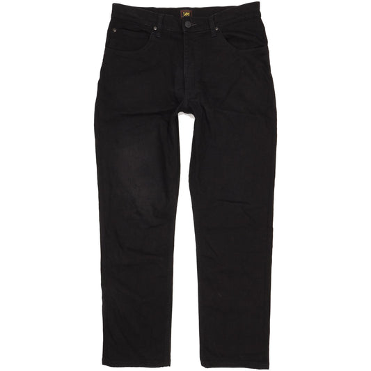 Lee Brooklyn Men Black Straight Regular Stretch Jeans W34 L30