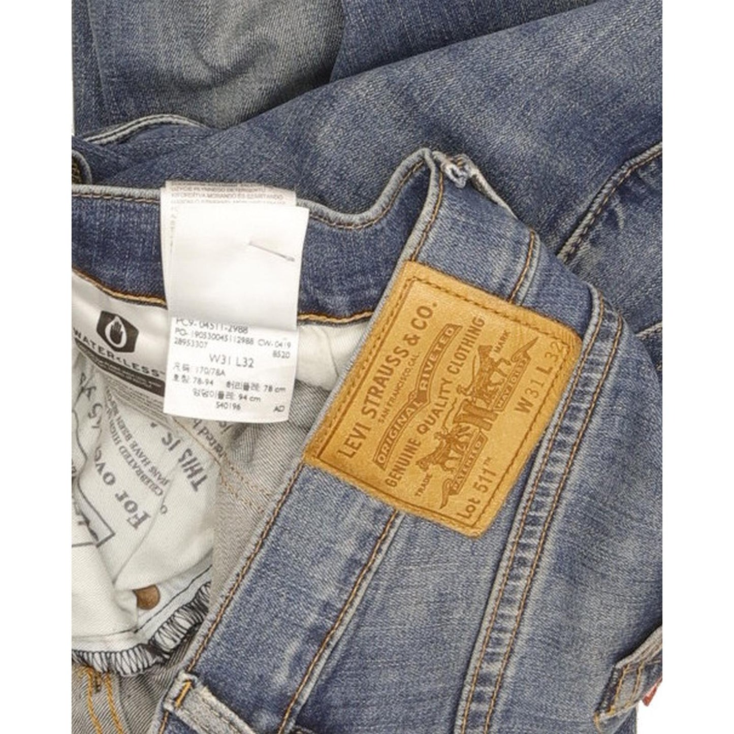 Levi's 511 Men Blue Straight Slim Stretch Jeans W31 L32
