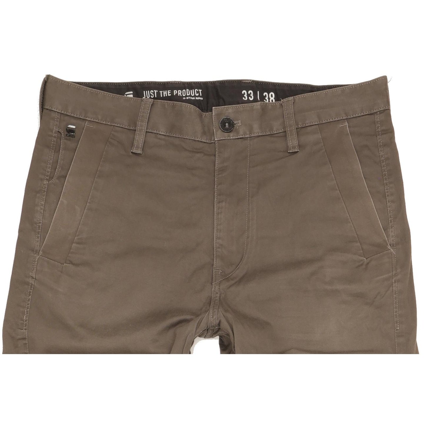 G-Star Bronson Men Brown Tapered Regular Chino Stretch Jeans W33 L34