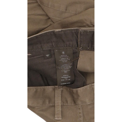 G-Star Bronson Men Brown Tapered Regular Chino Stretch Jeans W33 L34