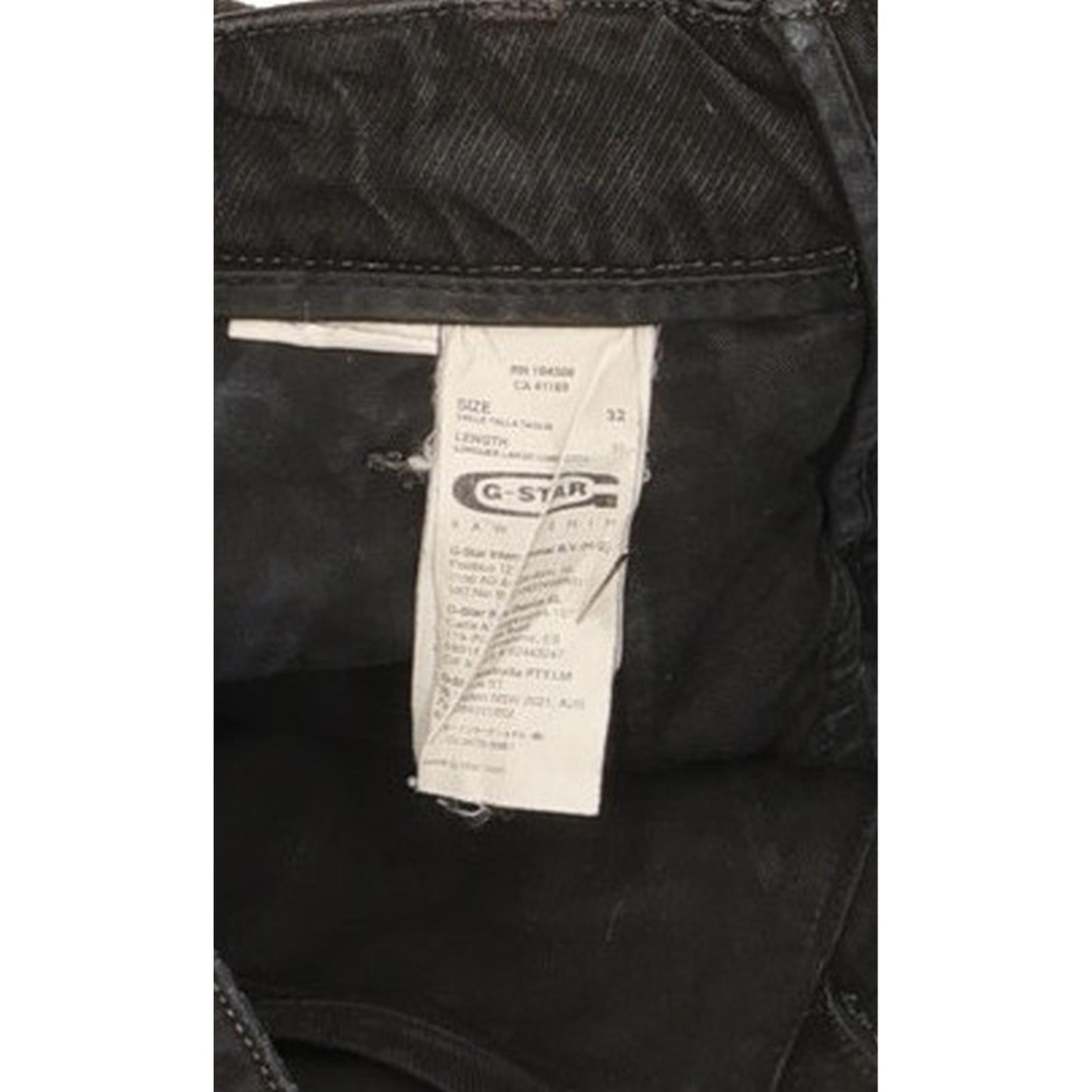 G-Star Sport Elwood Men Black Straight Regular Jeans W32 L33