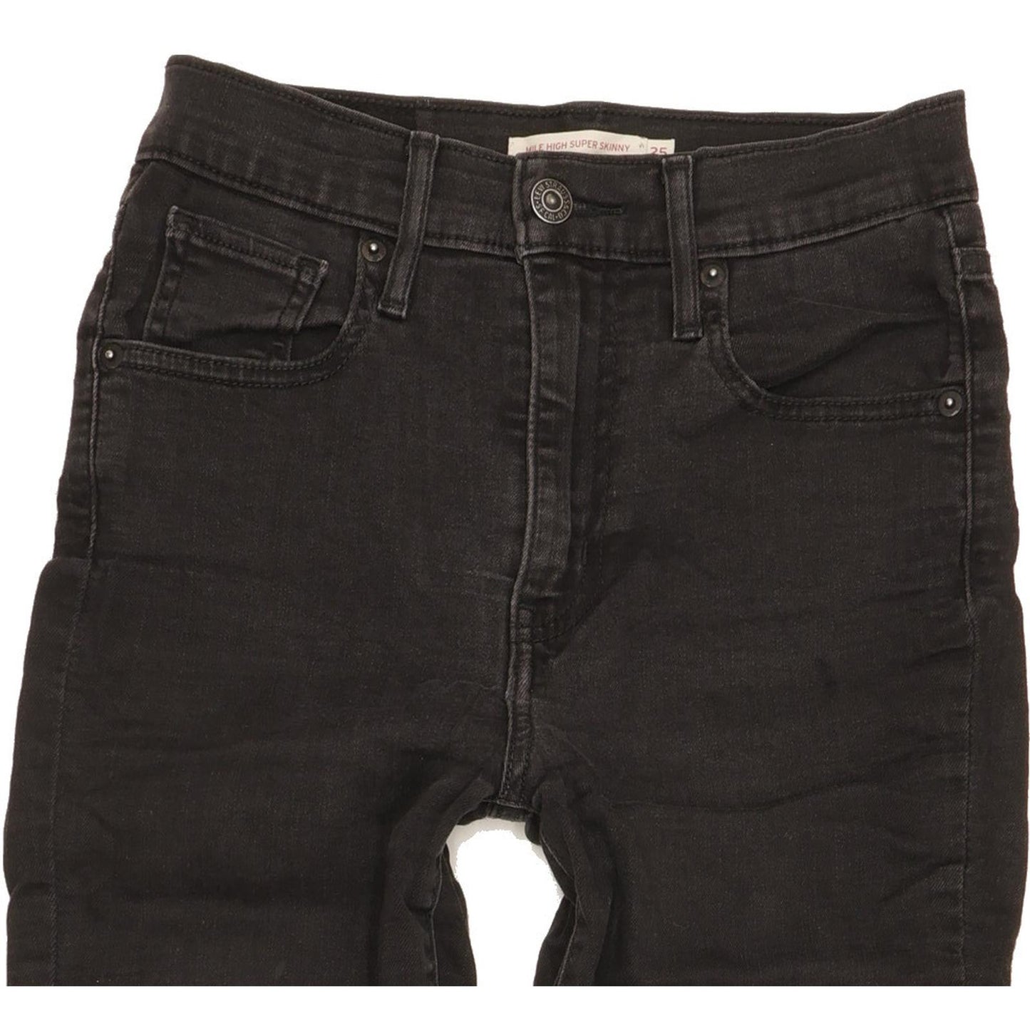 Levi's Mile Women Black Skinny Slim Stretch Jeans W25 L30