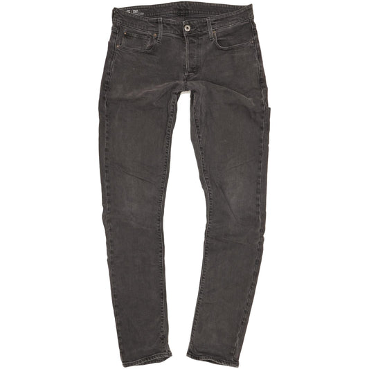 G-Star 3301 Men Charcoal Tapered Regular Stretch Jeans W34 L37