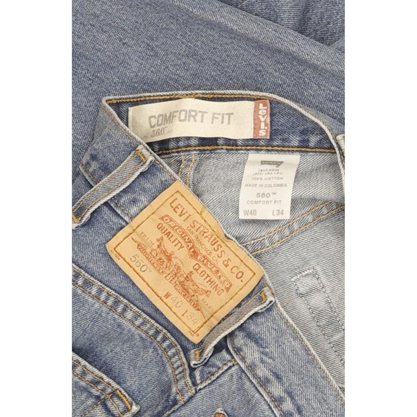 Levi's 560 Men Blue Tapered Loose Jeans W40 L34