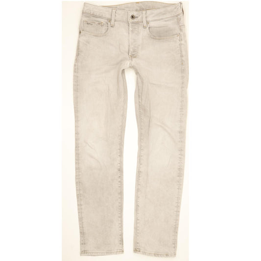 G-Star 3301 Men Grey Straight Slim Stretch Jeans W31 L30