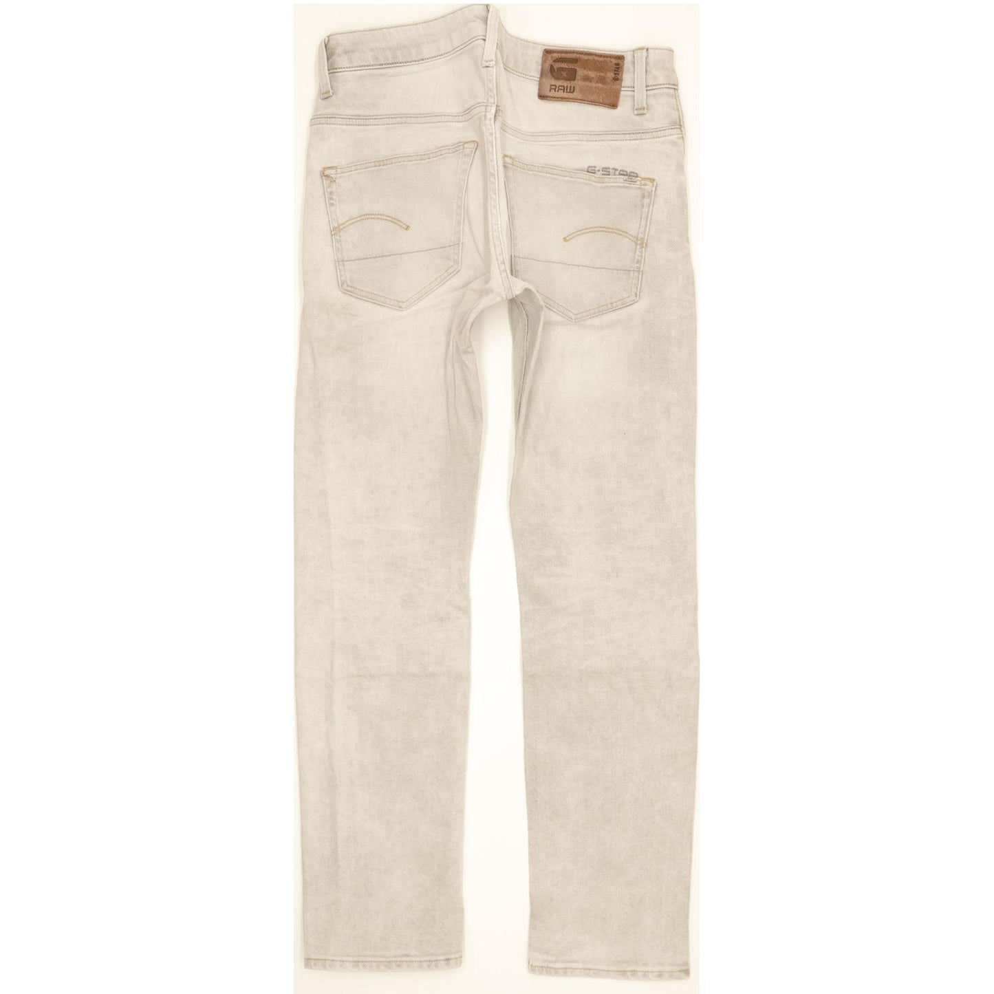 G-Star 3301 Men Grey Straight Slim Stretch Jeans W31 L30
