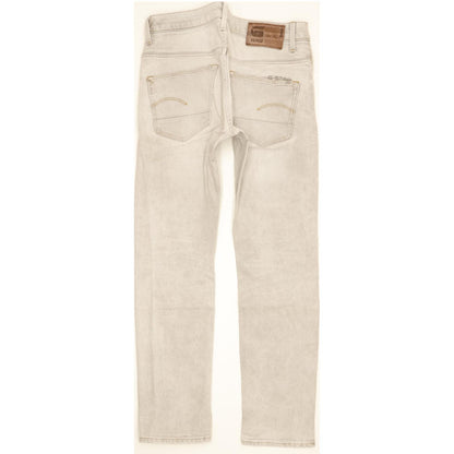 G-Star 3301 Men Grey Straight Slim Stretch Jeans W31 L30