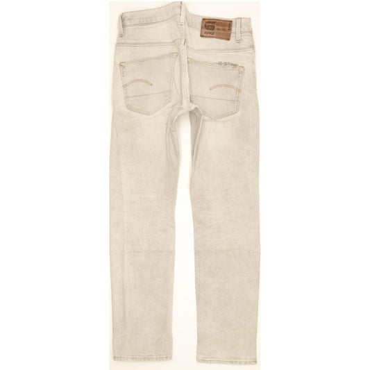 G-Star 3301 Men Grey Straight Slim Stretch Jeans W31 L30