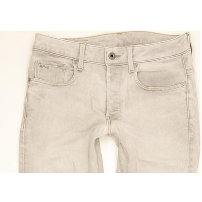 G-Star 3301 Men Grey Straight Slim Stretch Jeans W31 L30