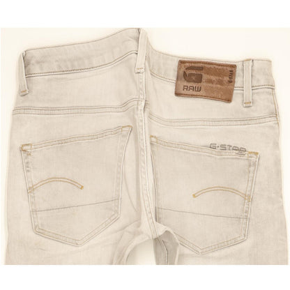 G-Star 3301 Men Grey Straight Slim Stretch Jeans W31 L30