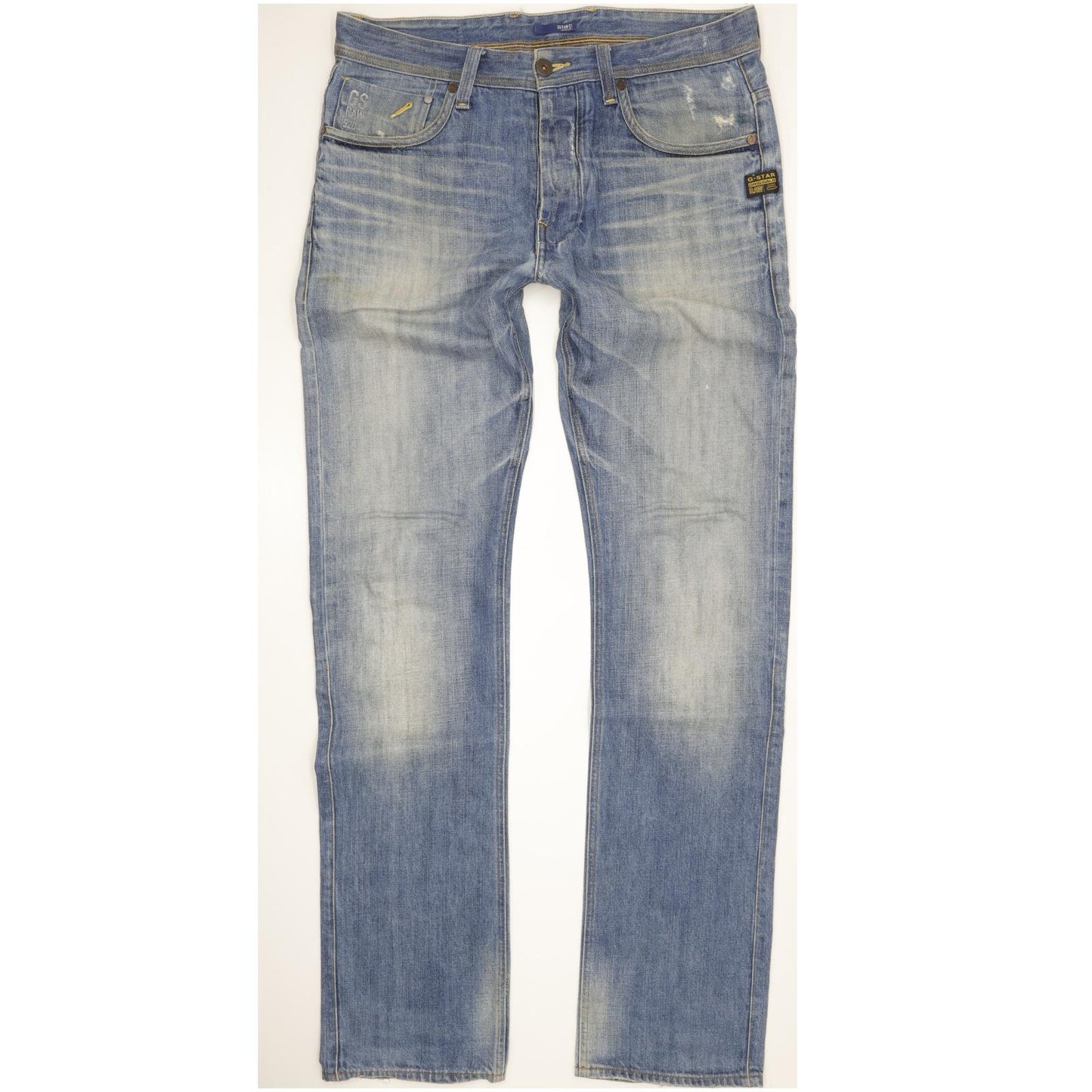 G-Star Attacc Men Blue Straight Regular Jeans W34 L36