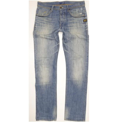 G-Star Attacc Men Blue Straight Regular Jeans W34 L36