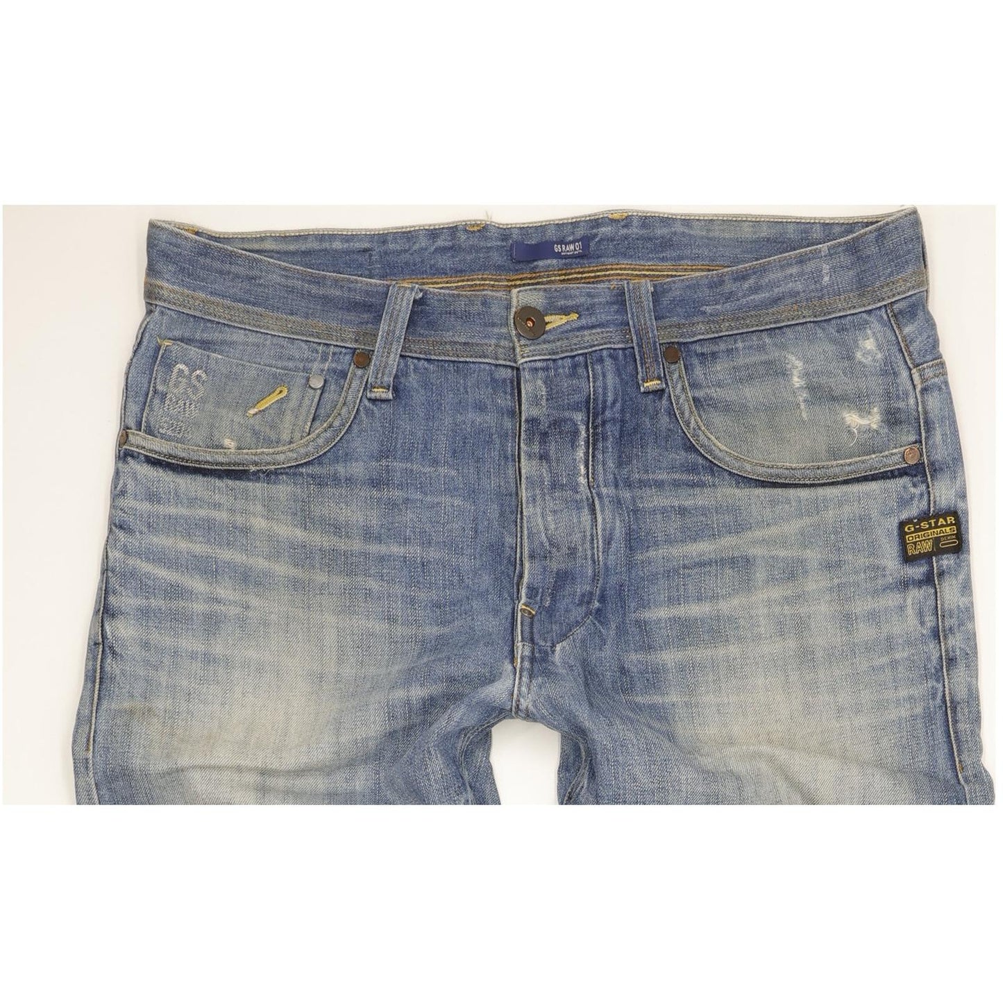 G-Star Attacc Men Blue Straight Regular Jeans W34 L36
