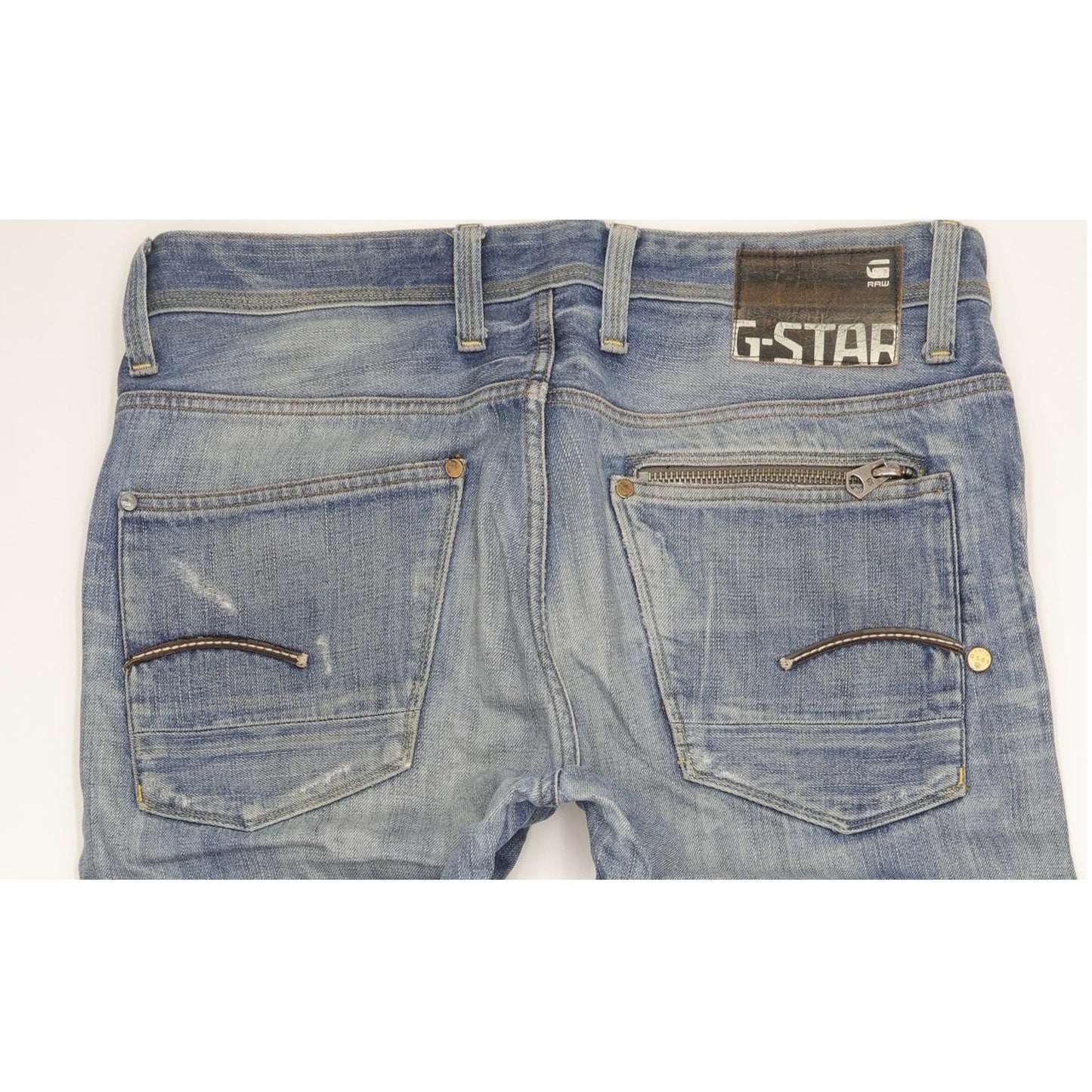 G-Star Attacc Men Blue Straight Regular Jeans W34 L36