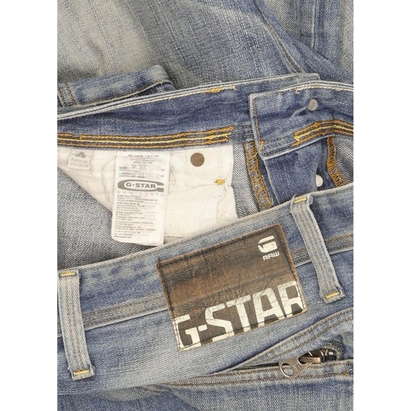 G-Star Attacc Men Blue Straight Regular Jeans W34 L36