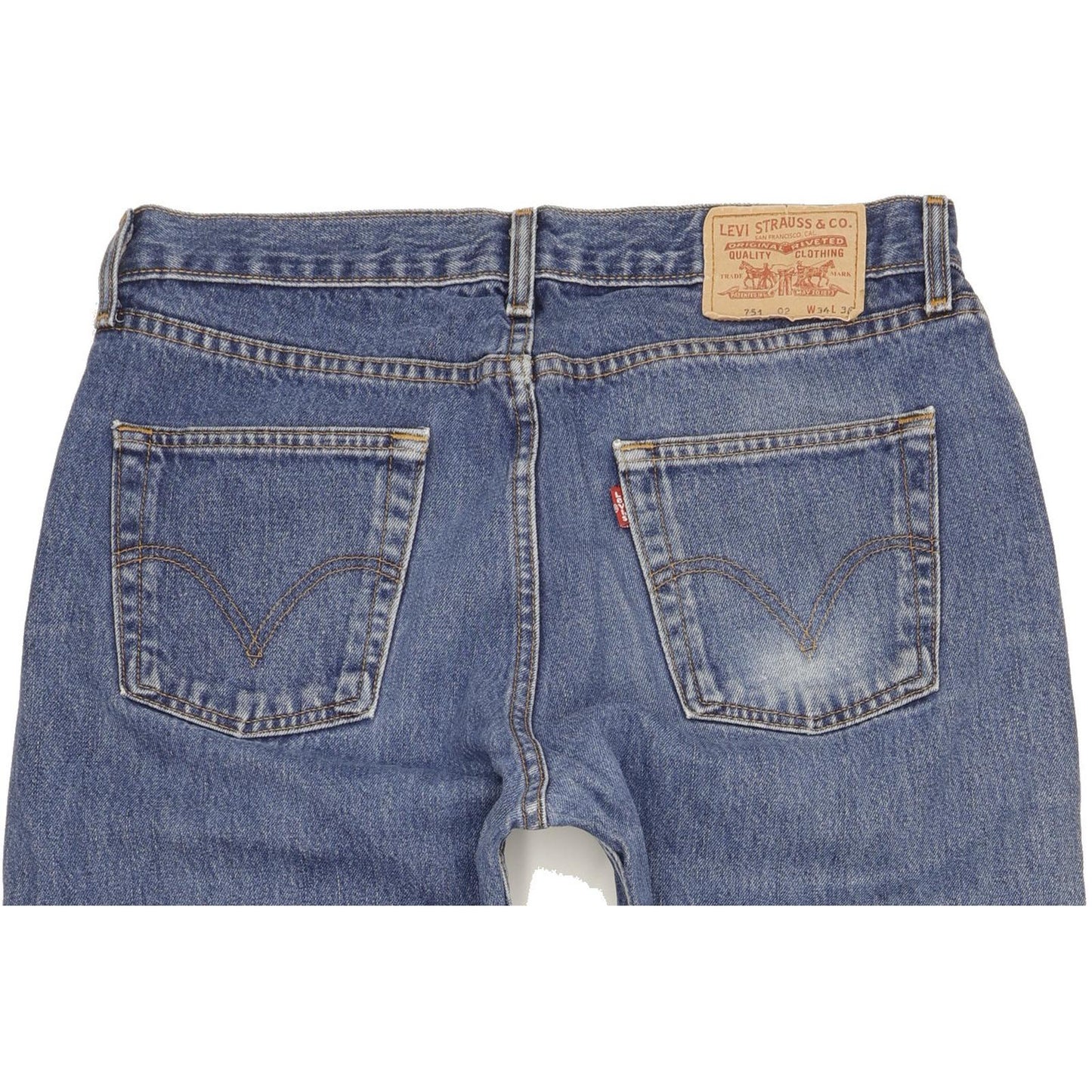 Levi's 751 Men Blue Straight Regular Jeans W34 L36