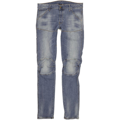 G-Star 5620 3D Men Blue Straight Slim Stretch Jeans W34 L37