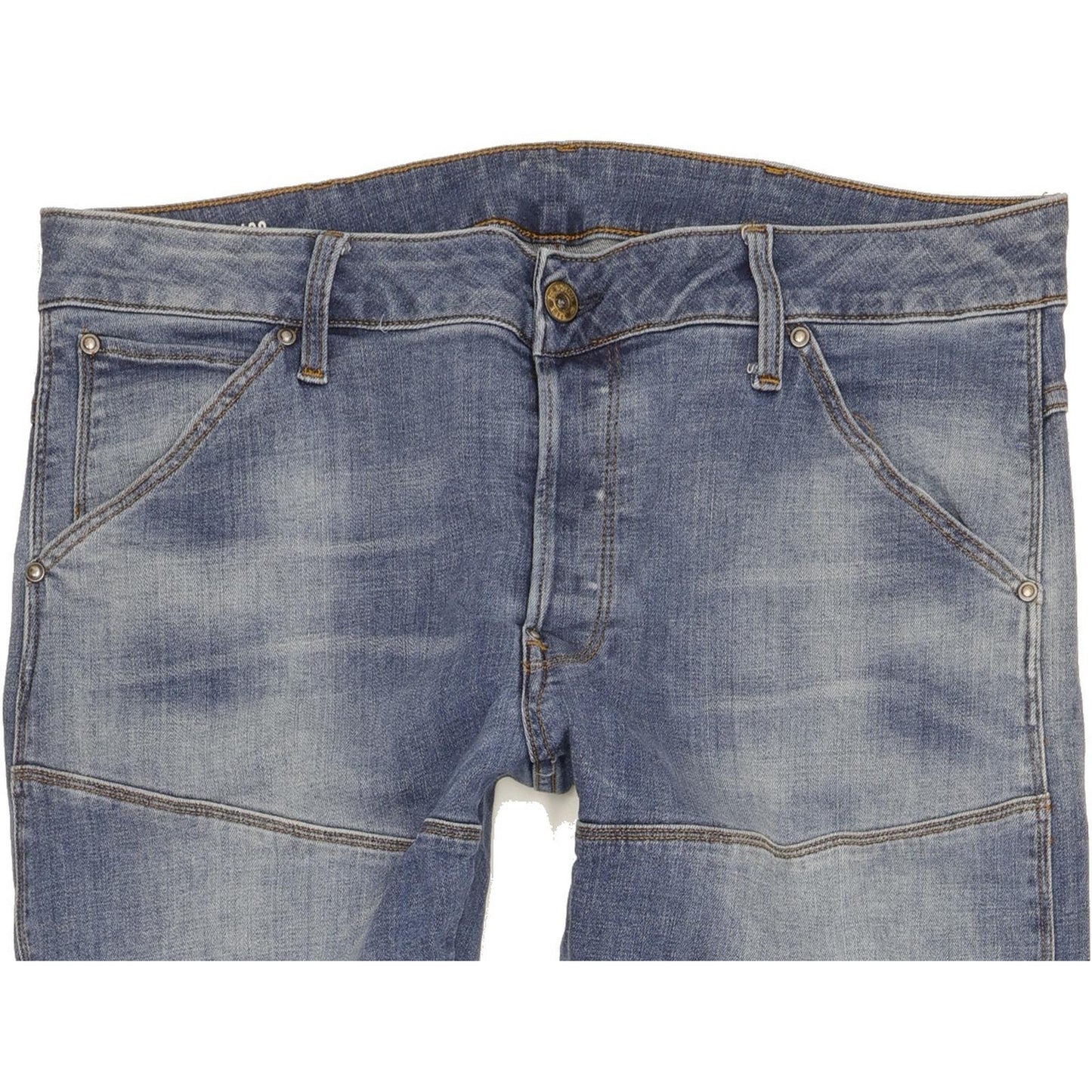 G-Star 5620 3D Men Blue Straight Slim Stretch Jeans W34 L37