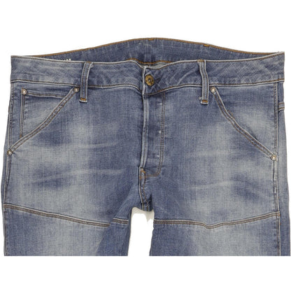 G-Star 5620 3D Men Blue Straight Slim Stretch Jeans W34 L37