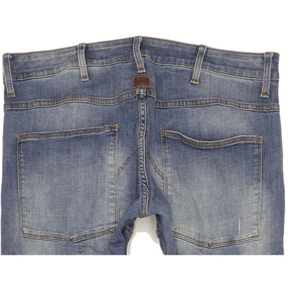 G-Star 5620 3D Men Blue Straight Slim Stretch Jeans W34 L37