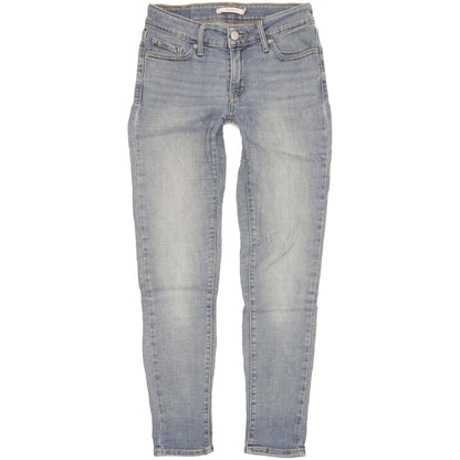 Levi's 711 Women Blue Skinny Slim Stretch Jeans W26 L28
