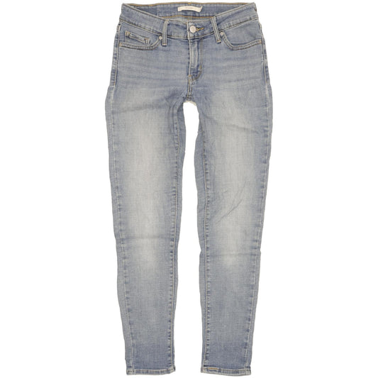 Levi's 711 Women Blue Skinny Slim Stretch Jeans W26 L28
