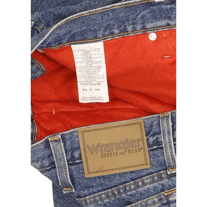 Wrangler Fleece Lined Men Blue Straight Regular Jeans W40 L33