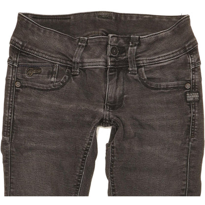 G-Star Women Black Skinny Slim Stretch Jeans W26 L27