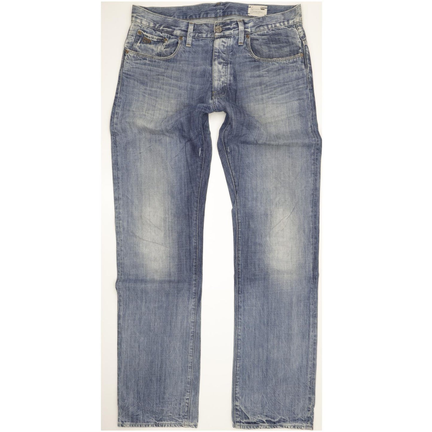 G-Star 3301 Men Blue Straight Regular Jeans W34 L37