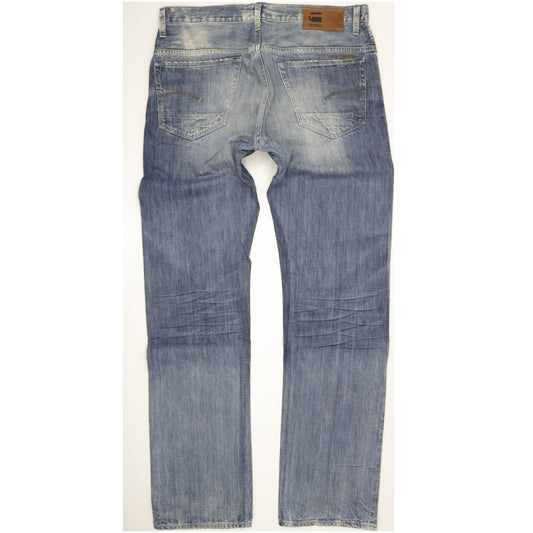 G-Star 3301 Men Blue Straight Regular Jeans W34 L37