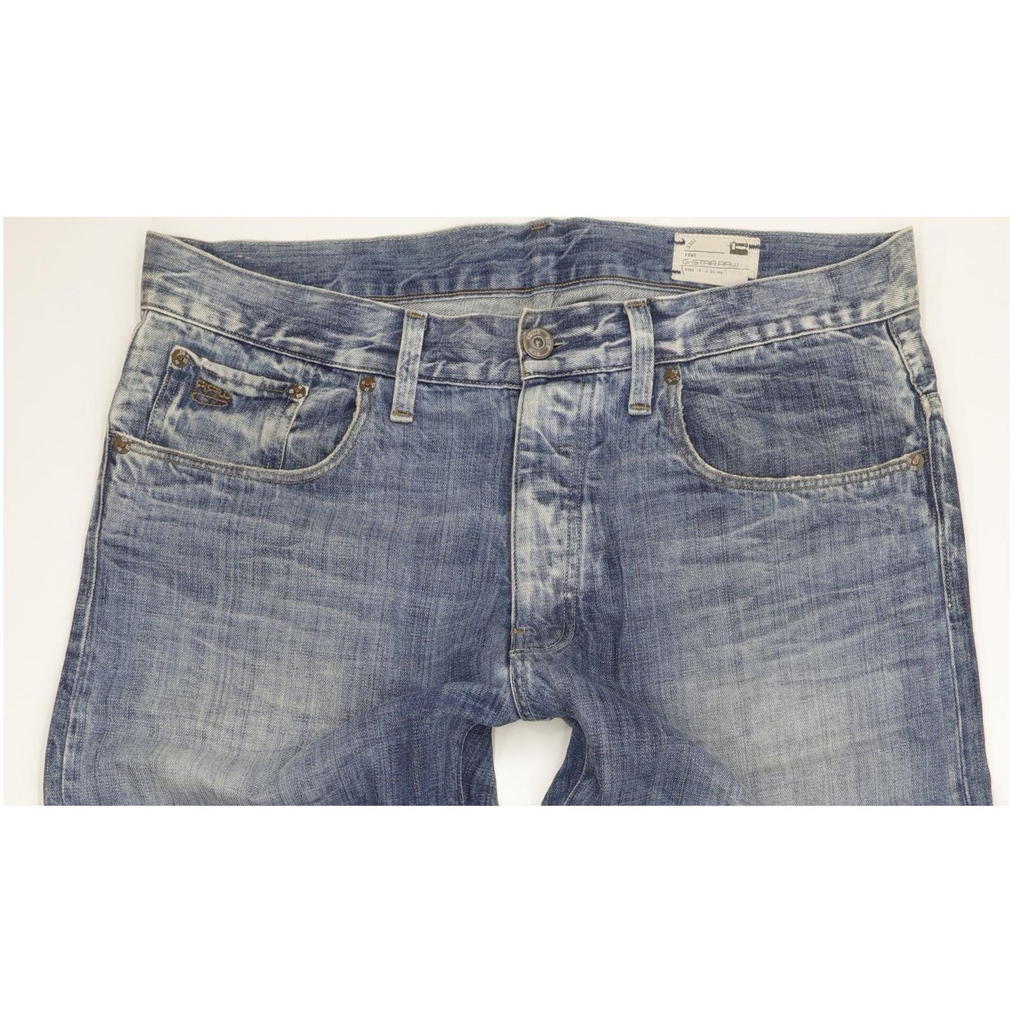 G-Star 3301 Men Blue Straight Regular Jeans W34 L37