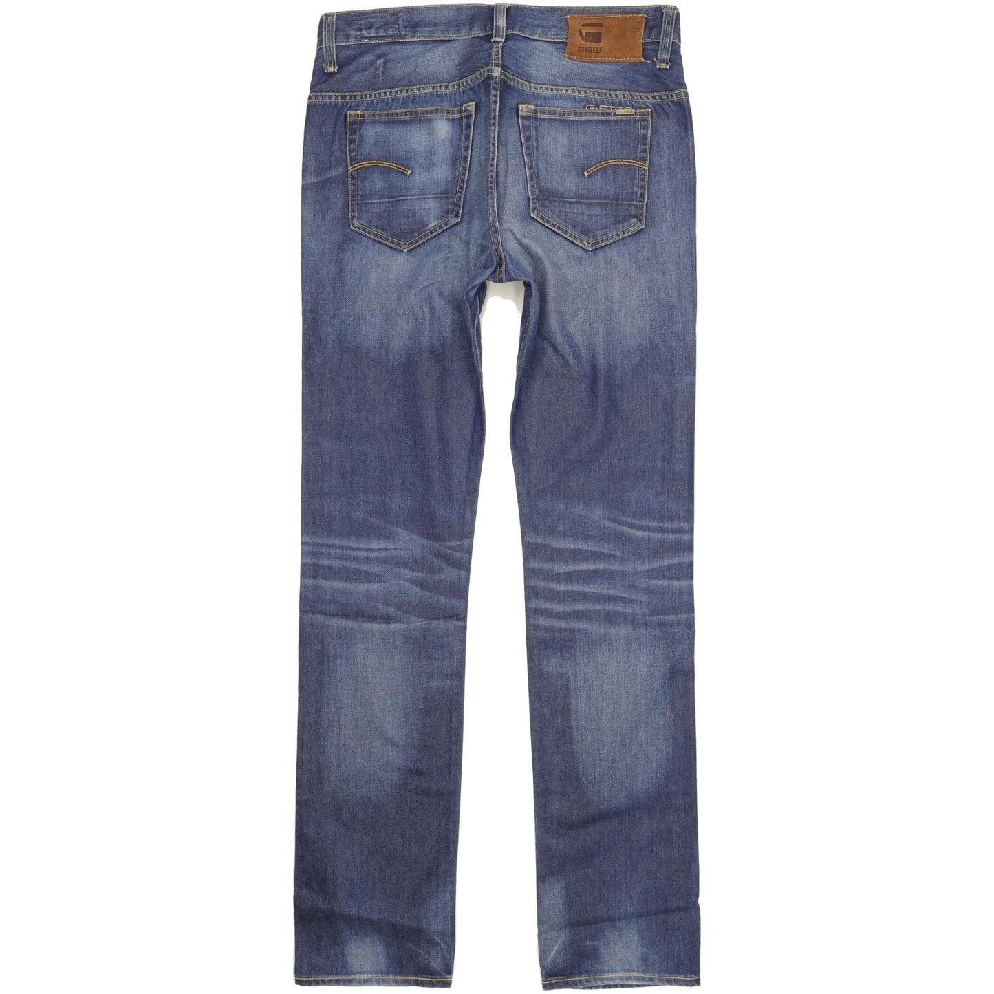 G-Star 3301 Men Blue Straight Slim Jeans W34 L36