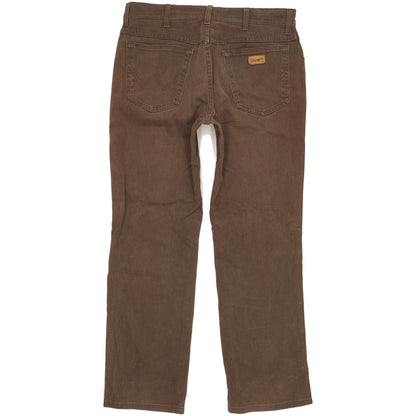Wrangler Texas Men Brown Straight Regular Stretch Jeans W34 L29