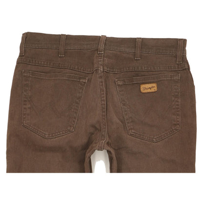 Wrangler Texas Men Brown Straight Regular Stretch Jeans W34 L29