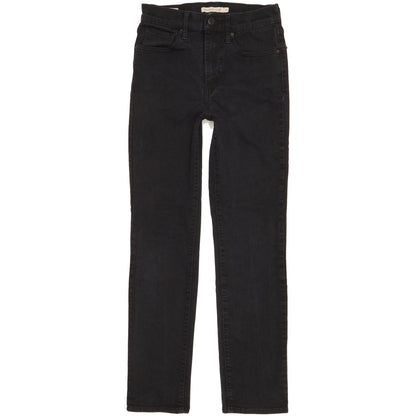 Levi's 724 Women Black Straight Slim Stretch Jeans W27 L28